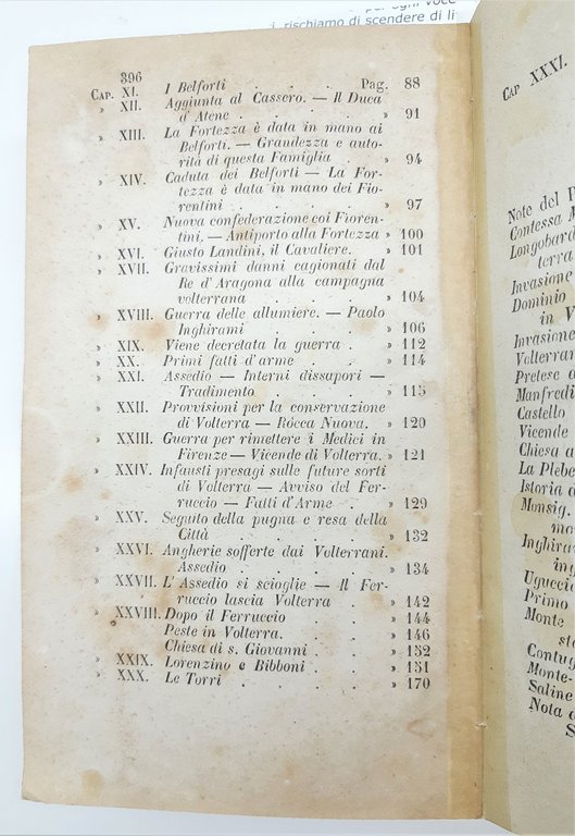 Gaspero Amidei Delle istorie volterrane tipografia Sborgi 1865