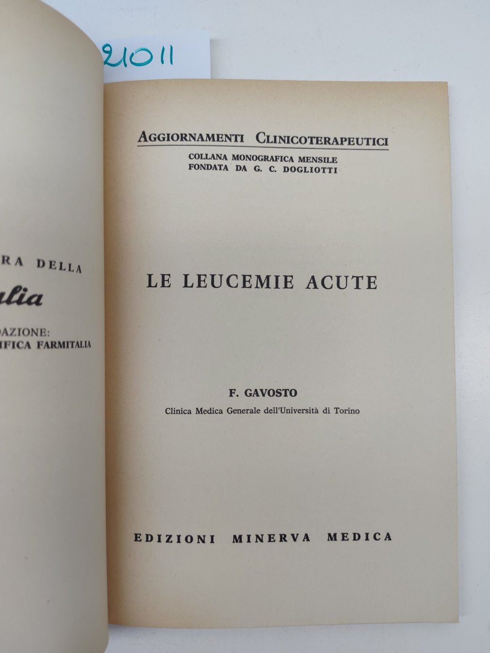 Gavosto Le leucemie acute Minerva Medica 1966