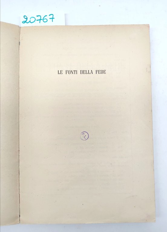 Gennaro Nardi Le fonti della fede volume I Loffredo Napoli …
