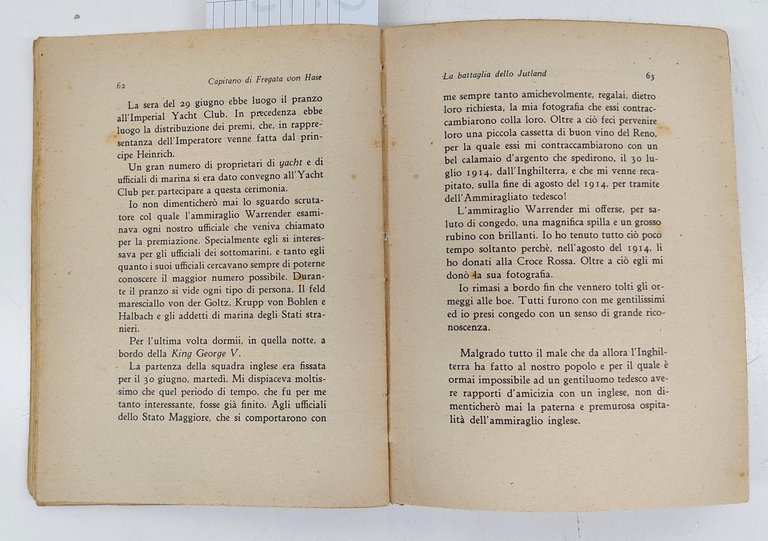 Georg Von Hase La Battaglia Navale Dello Jutland-3° Edizione 1934