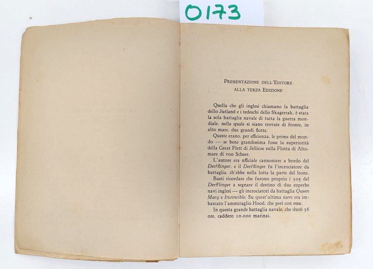 Georg Von Hase La Battaglia Navale Dello Jutland-3° Edizione 1934