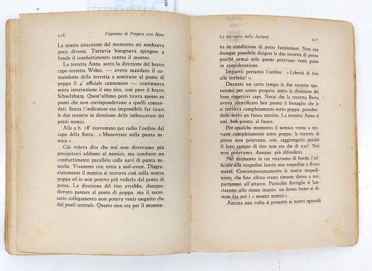 Georg Von Hase La Battaglia Navale Dello Jutland-3° Edizione 1934
