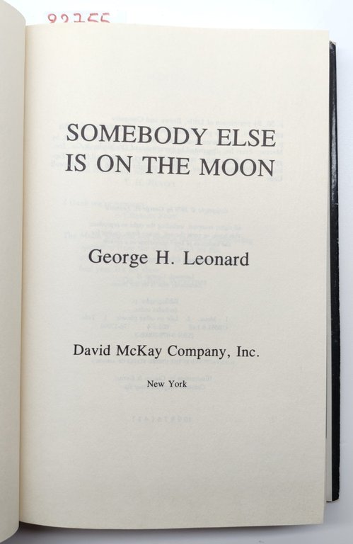 George H. Leonard Somebody else is on the Moon David …