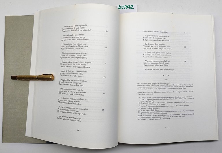 Giacomo Leopardi Tristano amore e morte Banca Carima 1993