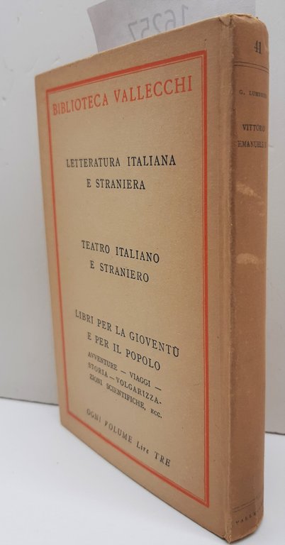 Giacomo Lumbroso Vittorio Emanuele II Vallecchi 1933 | Immagine Gallery 2