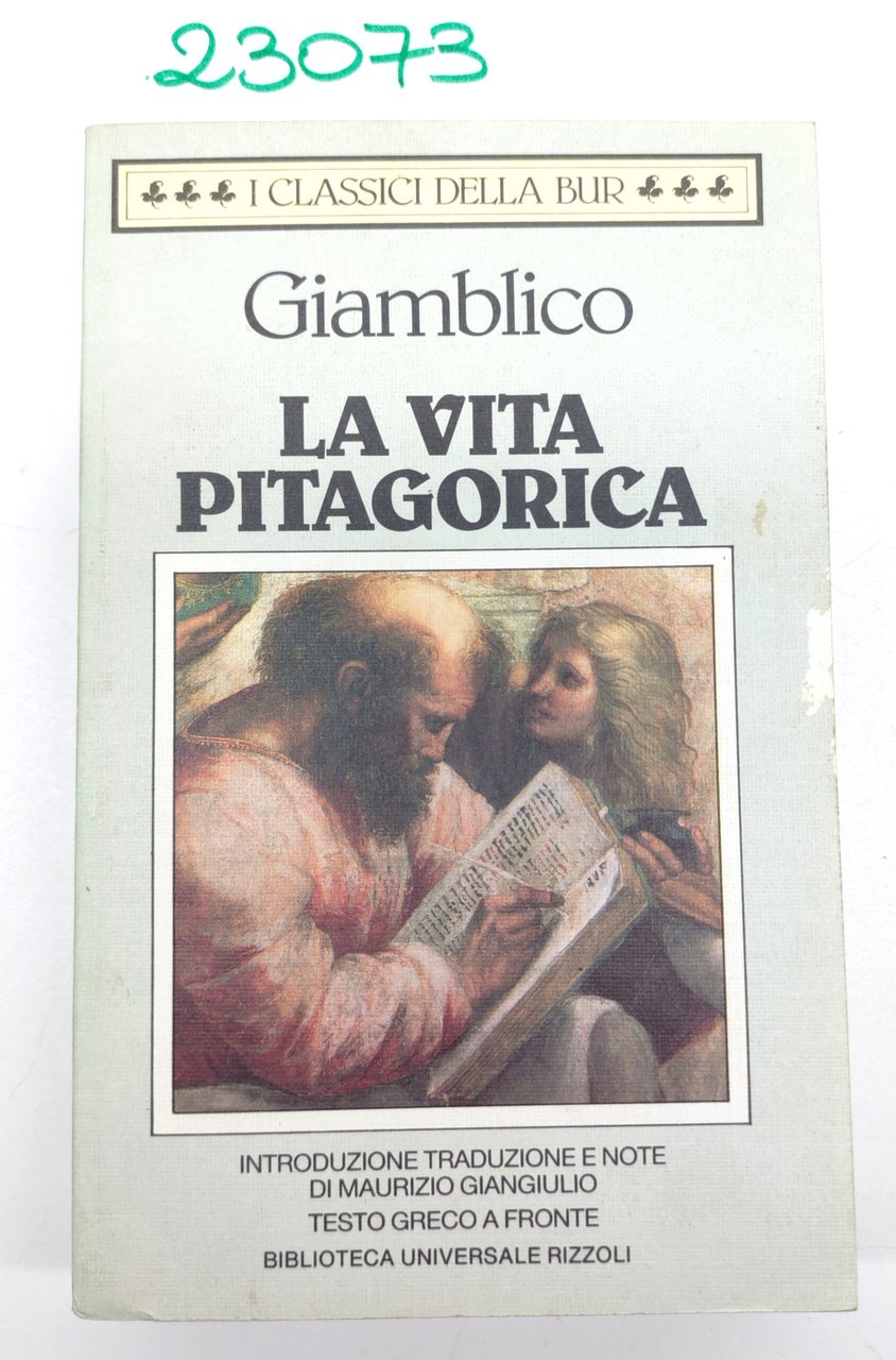 Giamblico La vita pitagorica BUR Rizzoli 1° edizione 1991 | Immagine principale