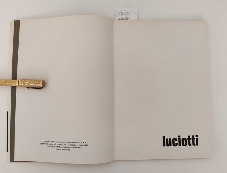 Gianni Luciotti La Nuova Foglio 1971
