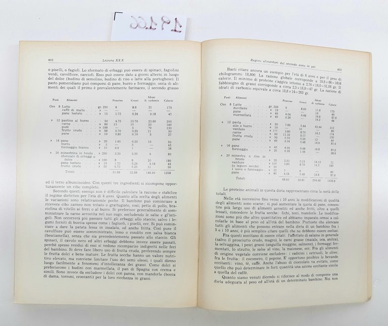 Gino Frontali L'alimentazione del bambino Luigi Pozzi 1958 4°edizione