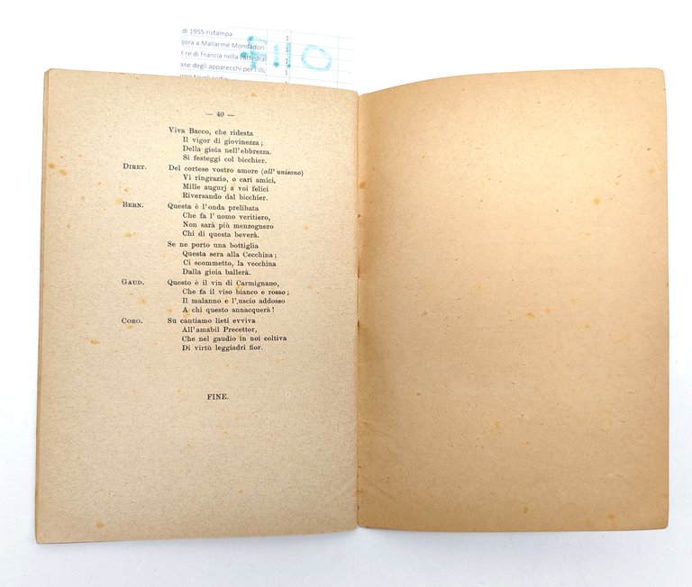 Maestro Gaudenzio Operette in prosa e musica in due atti …