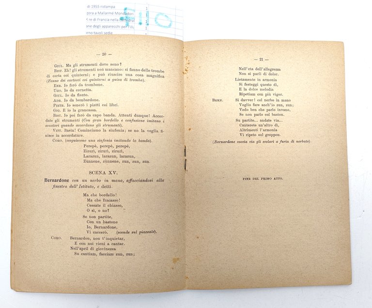 Maestro Gaudenzio Operette in prosa e musica in due atti …