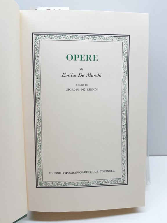 Giorgio De Rienzo Opere di Emilio De Marchi UTET 1978 … | Immagine Gallery 2