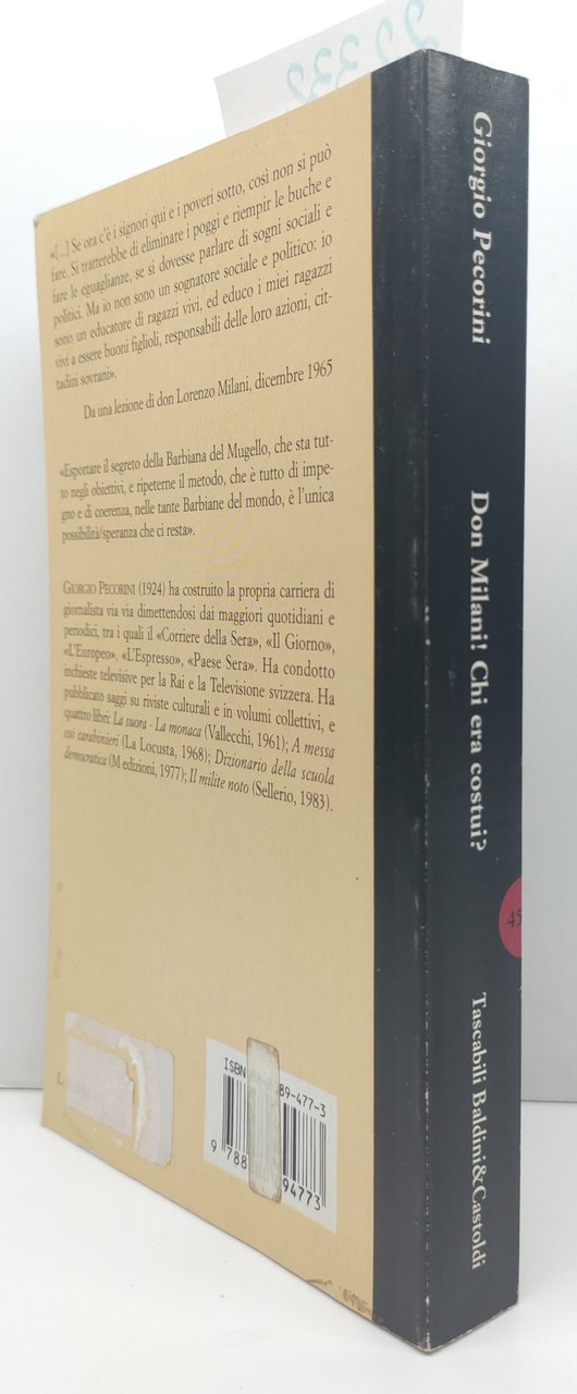 Giorgio Pecorini Don Milani Chi era costui? Baldini e Castoldi … | Immagine principale