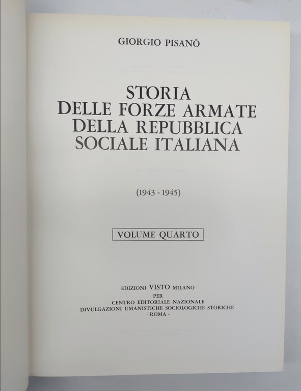 Giorgio Pisanò Storia delle forze armate della Repubblica sociale Italiana …