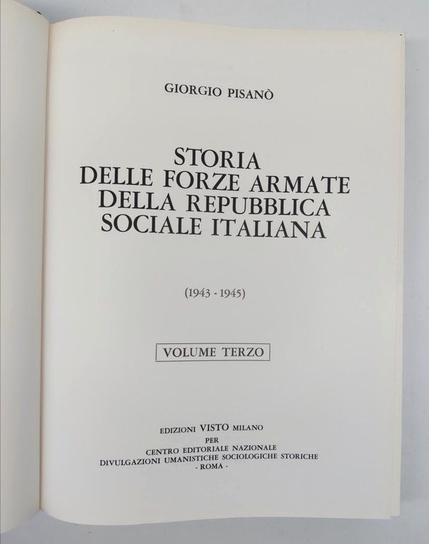 Giorgio Pisanò Storia delle forze armate della Repubblica sociale Italiana …