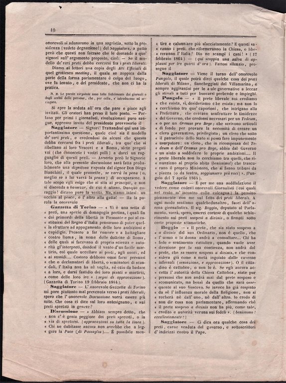 Giornale periodico settimanale di Ferrara Il Saggiatore anno II numeri …