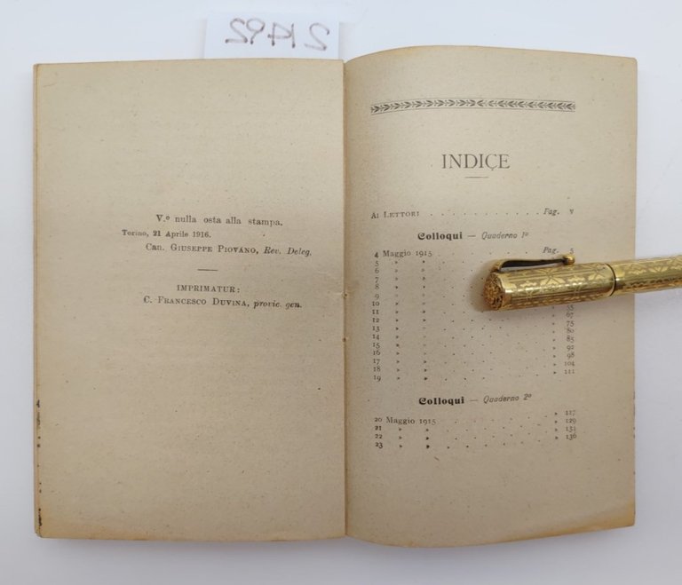 Giosuè Borsi Colloqui 18°migliaio Libreria editrice internazionale 1917