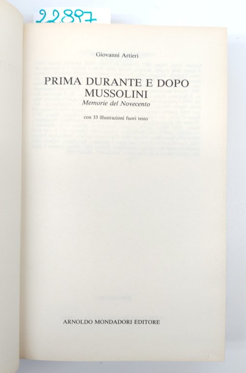 Giovanni Altieri Prima durante e dopo Mussolini Le Scie Mondadori … | Immagine Gallery 4