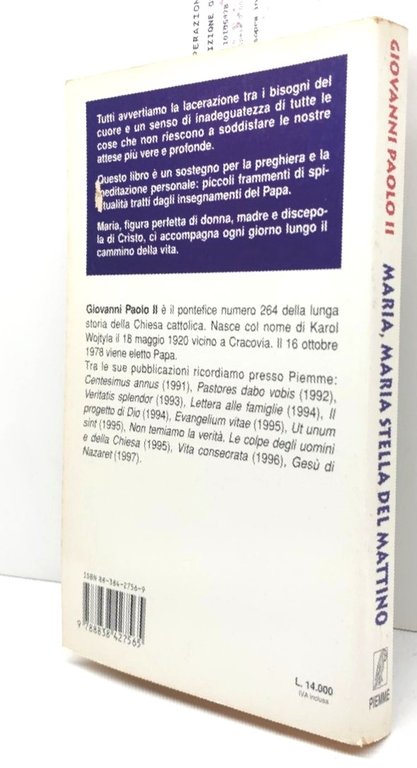 Giovanni Paolo II Maria Maria stella del mattino Piemme 1° …