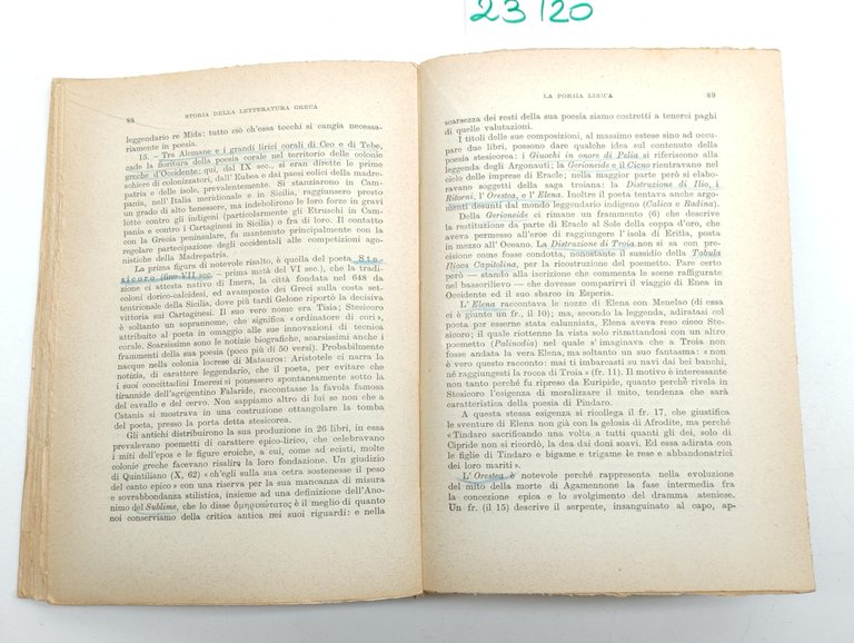 Giovanni Pascucci Storia della letteratura greca Sansoni 1949 | Immagine Gallery 5