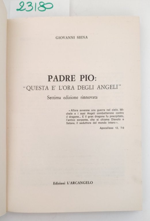 Giovanni Siena Padre Pio questa è l'ora degli angeli L'Arcangelo … | Immagine Gallery 3