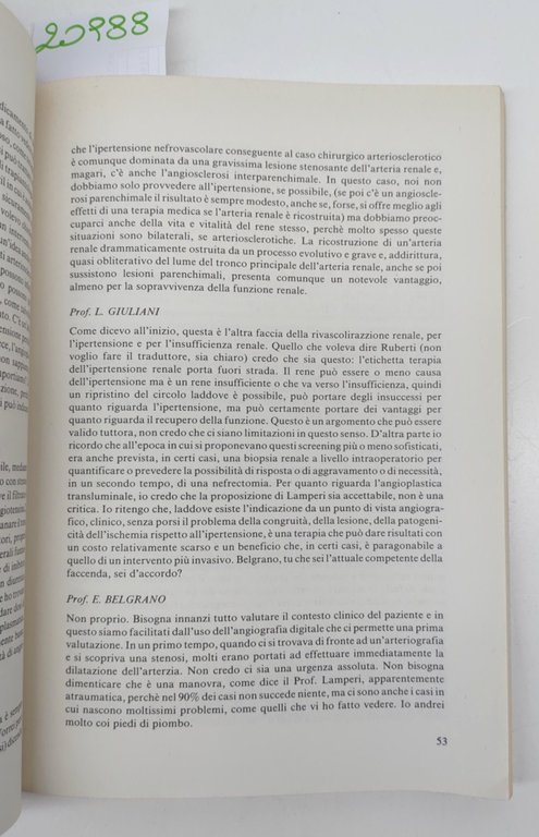 Giuliani Martorana La nefrologia chirurgica oggi Atti del convegno 1986