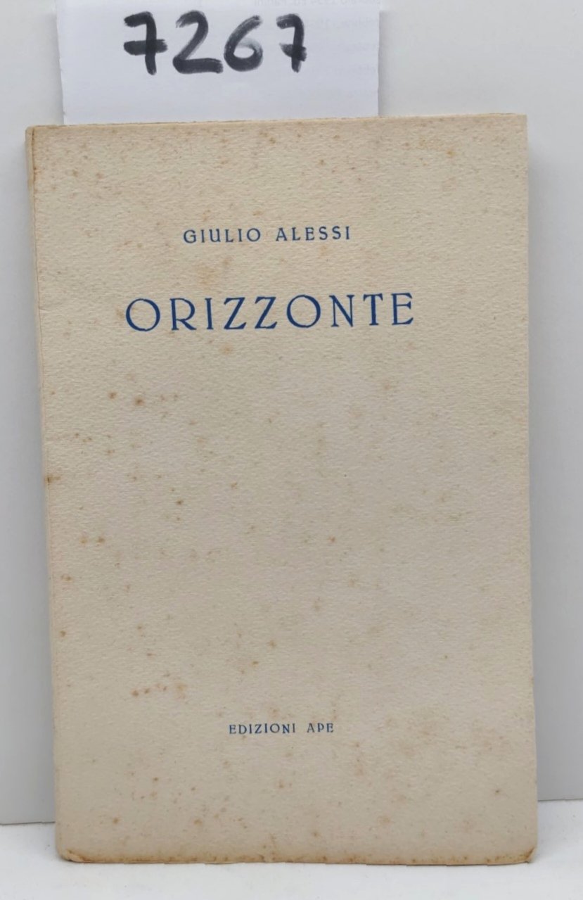 Giulio Alessi Orizzonte edizioni Ape 1949 esemplare numero 147