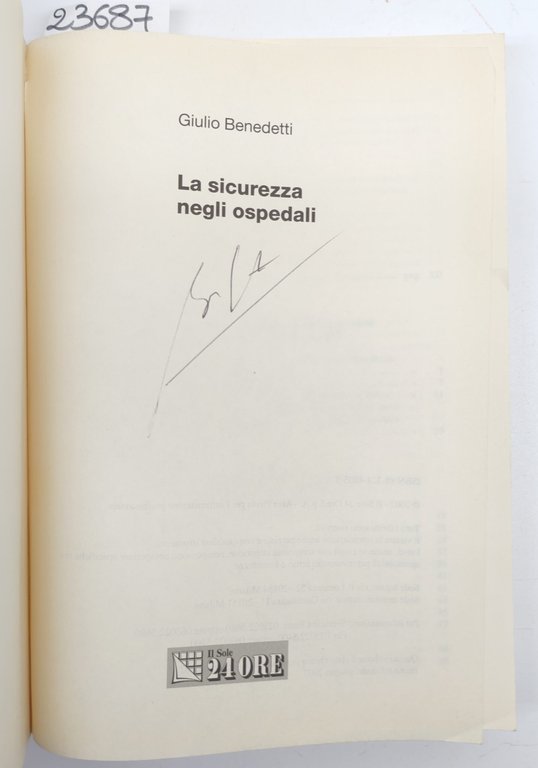 Giulio Benedetti La sicurezza negli ospedali Il sole 24 ore … | Immagine Gallery 3