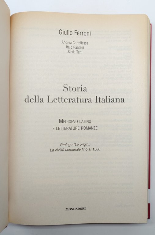 Giulio Ferroni Storia della letteratura italiana 18 volumi Mondadori 2006 | Immagine Gallery 4