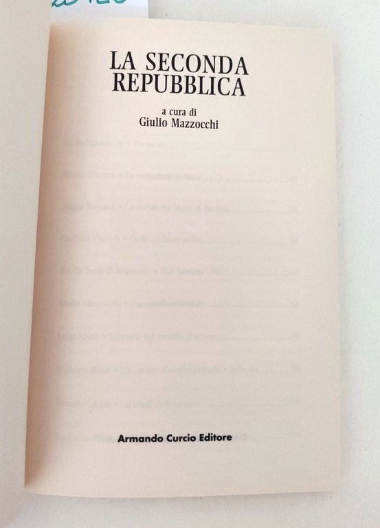 Giulio Mazzocchi La seconda Repubblica Armando Curcio editore 1993 | Immagine Gallery 2