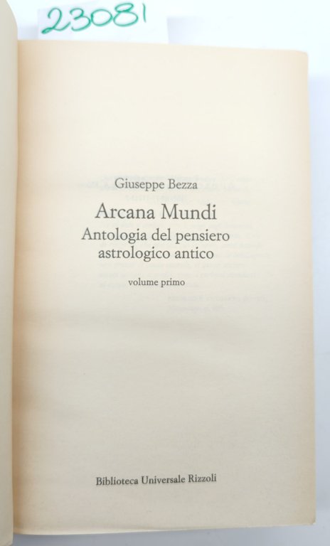 Giuseppe Bezza Arcana Mundi due volumi BUR Rizzoli 1° edizione … | Immagine Gallery 5
