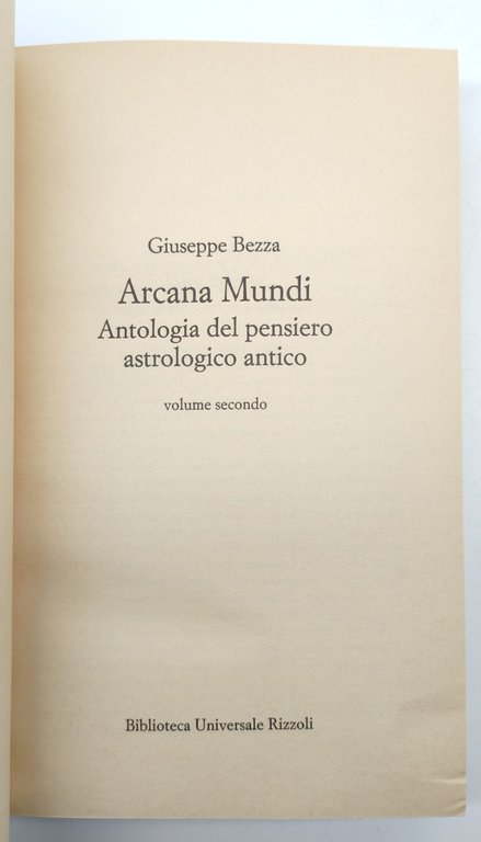Giuseppe Bezza Arcana Mundi due volumi BUR Rizzoli 1° edizione … | Immagine Gallery 6