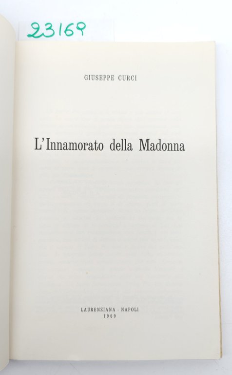 Giuseppe Curci L'innamorato della Madonna Laurenziana 1969 | Immagine Gallery 3