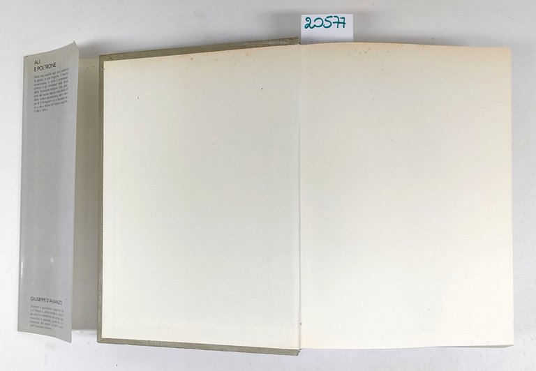 Giuseppe D'Avanzo Ali e poltrone Ciarrapico editore 1981