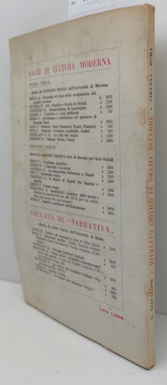 Giuseppe Giacalone Ritratto critico di Grazia Deledda Ciranna 1965