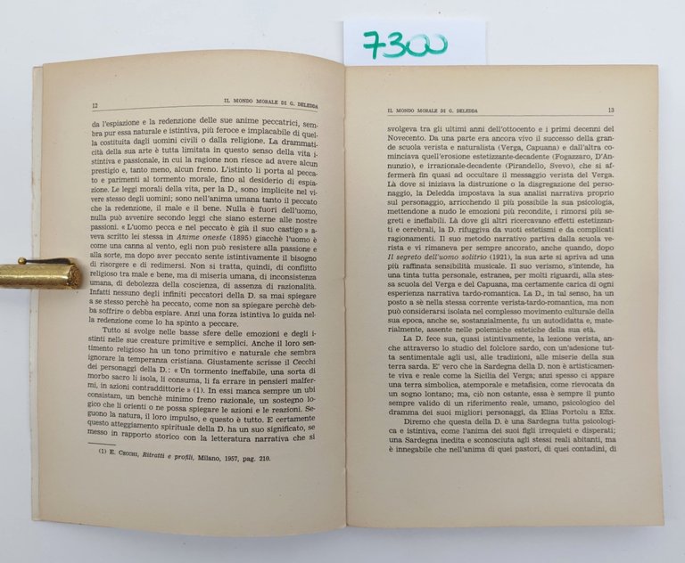 Giuseppe Giacalone Ritratto critico di Grazia Deledda Ciranna 1965