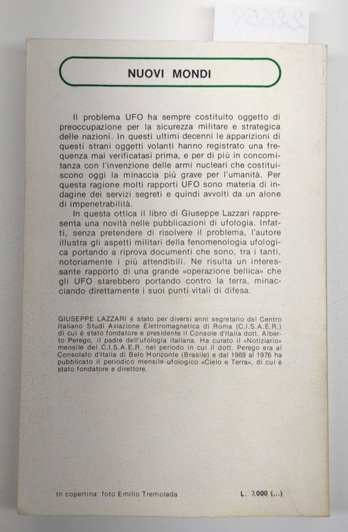 Giuseppe Lazzari UFO operazione Terra Siad 1980