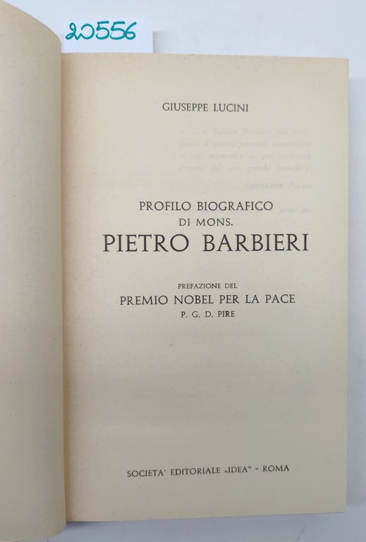 Giuseppe Lucini Pietro Barbieri Società Editoriale Idea 1964