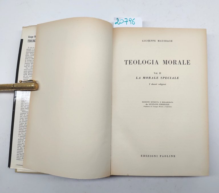 Giuseppe Mausbach Teologia morale volume II la morale speciale i …