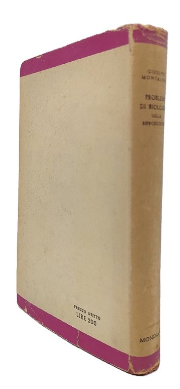 Giuseppe Montalenti Problemi di biologia della riproduzione Mondadori 1° edizione …