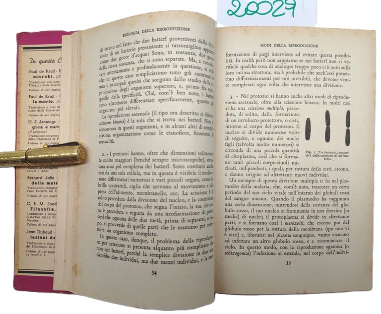 Giuseppe Montalenti Problemi di biologia della riproduzione Mondadori 1° edizione …