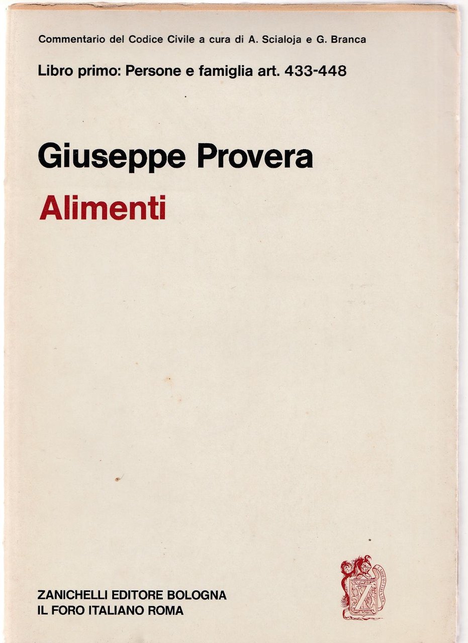 Giuseppe Provera Alimenti Libro Primo Persone E Famiglie Art. 433-448 …