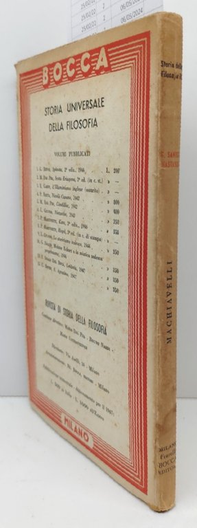 Giuseppe Santonastaso Machiavelli F.lli Bocca 1947