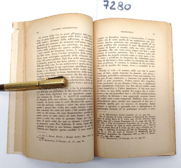 Giuseppe Santonastaso Machiavelli F.lli Bocca 1947