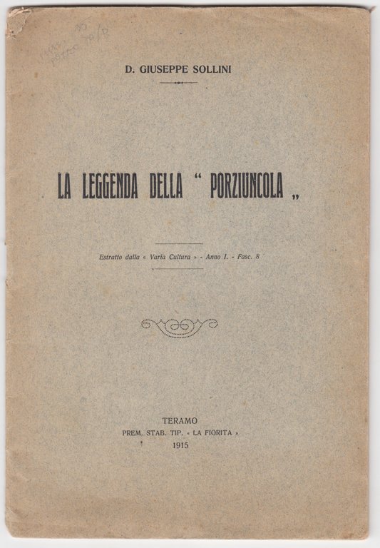 Giuseppe Sollini La leggenda della Porziuncola Teramo 1915 | Immagine Gallery 2
