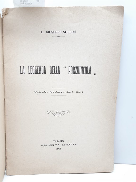 Giuseppe Sollini La leggenda della Porziuncola Teramo 1915 | Immagine Gallery 5