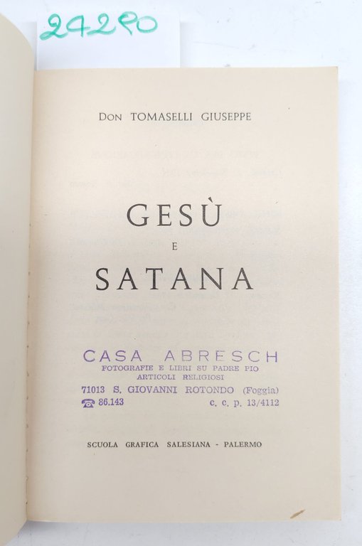 Giuseppe Tomaselli Gesù e Satana scuola grafica salesiana 1961. | Immagine Gallery 5