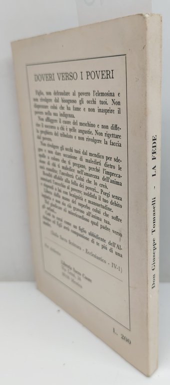 Giuseppe Tomaselli La fede Libreria Sacro Cuore 1970. | Immagine Gallery 2