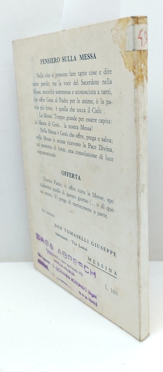 Giuseppe Tomaselli La Santa messa Scuola Salesiana Del Libro 1963 | Immagine Gallery 2