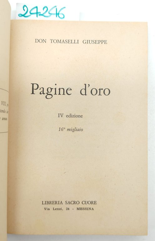 Giuseppe Tomaselli Pagine d'oro Libreria Sacro Cuore 1962 | Immagine Gallery 3