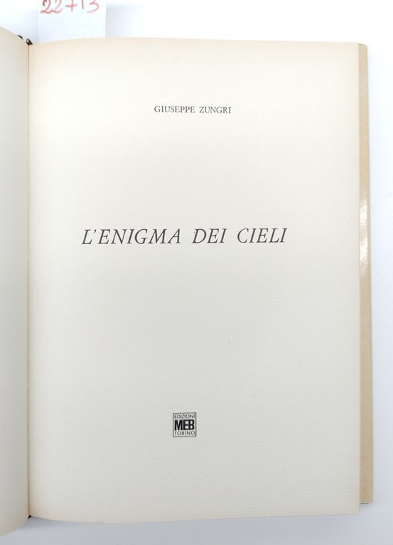 Giuseppe Zungri L'enigma dei cieli MEB 1973